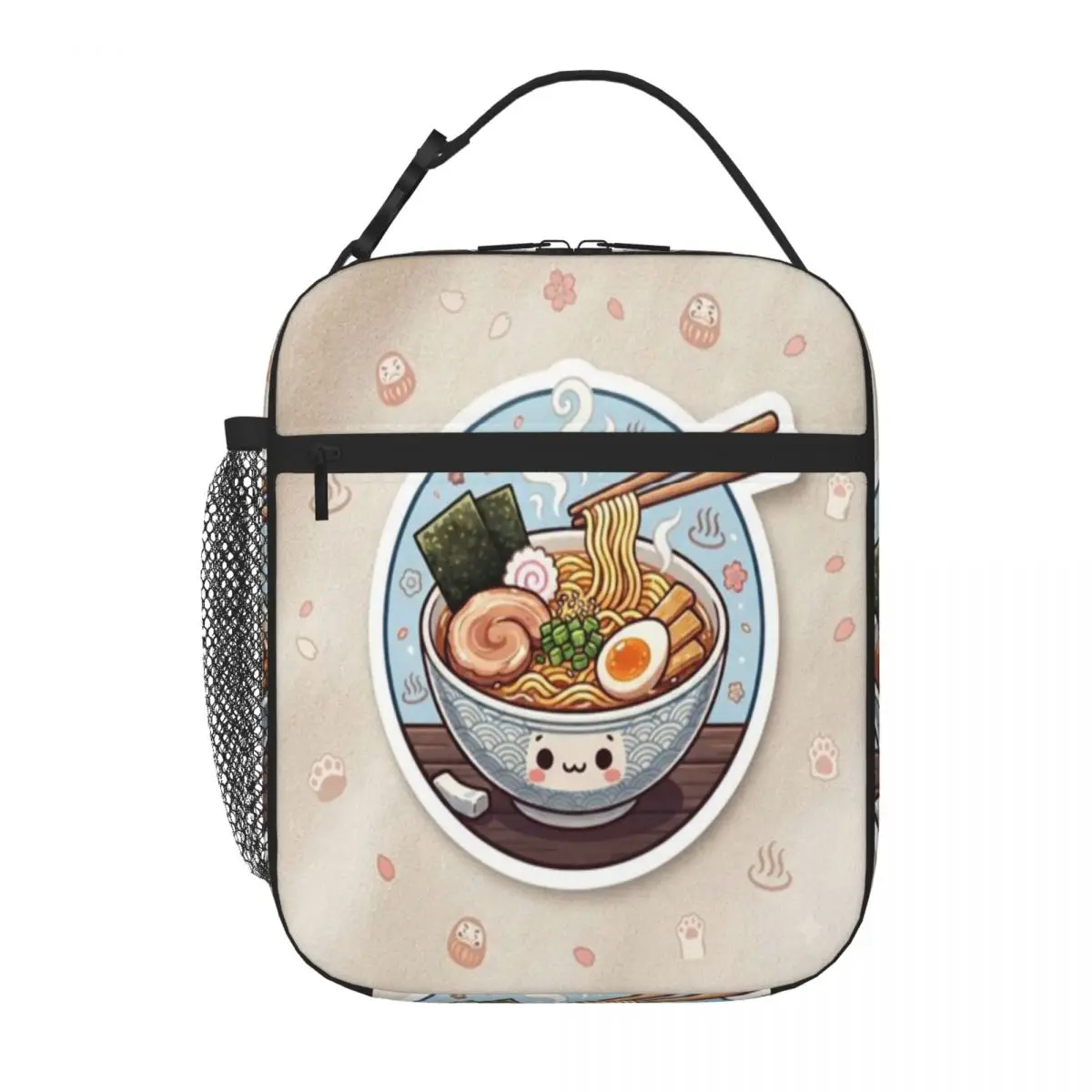 Hot Sale Kawaii Ramen A Hug In Your Bowl Double Layer Commuter Lunch Bag Field Work Meal Lunch Bag