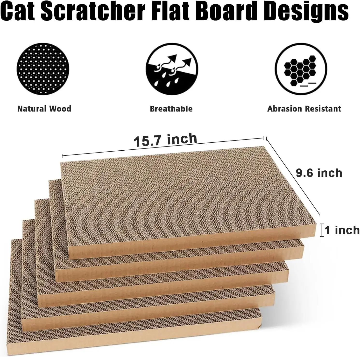 Cat scratch board, all-in-one all-season universal cat toy with cat nest, wear-resistant and shavings free cat scratch board