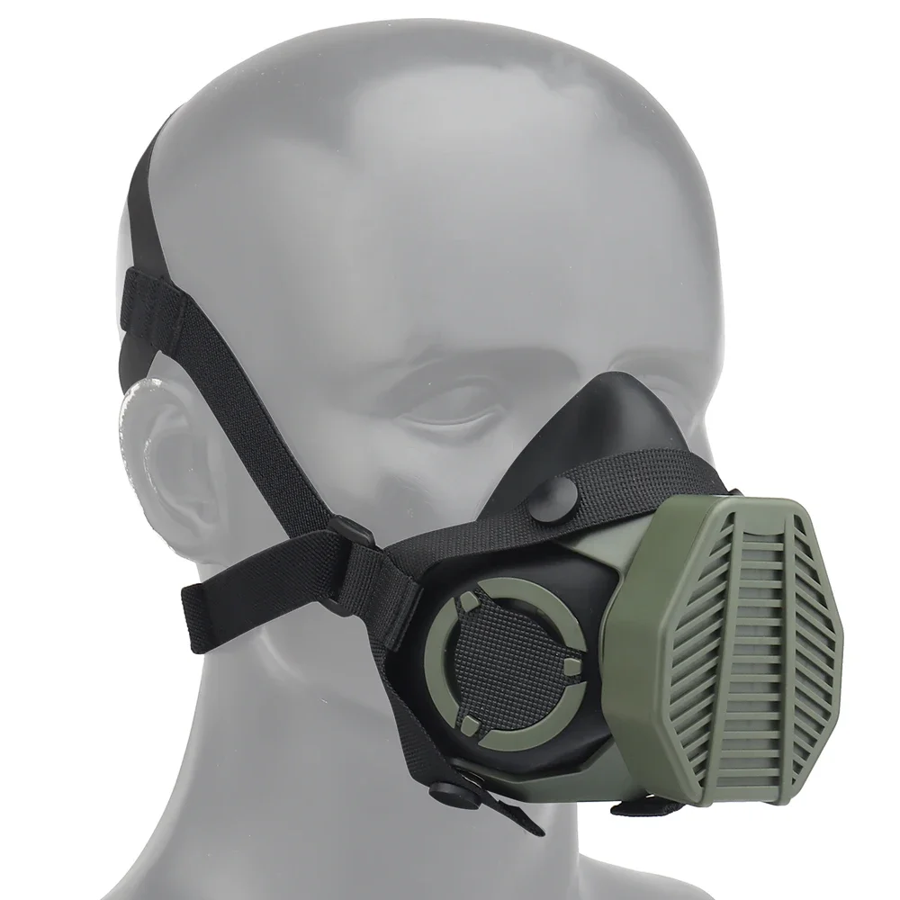 Halloween-Maske, schützende Sport-Atemschutzmaske, halbes Gesicht, Gasmaske für Paintball, Airsoft, Jagd, CSGame, Cosplay – Detail 21