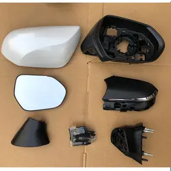 For Toyota Camry 2018 2019 2020 2021 Car Rear Blind Spot Warning Heated Mirror Glass Cover Frame Turn Signal Light Auto Parts