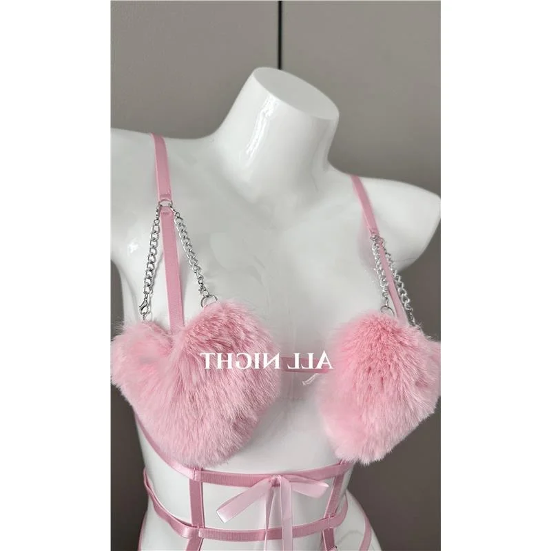 핑크 하트 퍼리 원지 퓨어 디자이어 섹시 언더웨어 여성용 로우 웨이스트 팬츠 기타 원단 2026년 봄 중국산