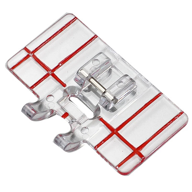 1 pz plastica trasparente punto parallelo strumento piedino guida bordo piede accessori per macchine da cucire domestiche