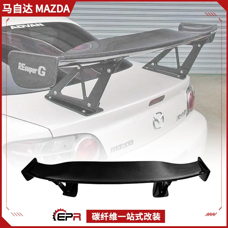 

Подходит для Mazda Mazda RX7 RX8 модифицированное FD3S RE Amamiya GT3, большое заднее крыло, фиксированное ветровое крыло из углеродного волокна.