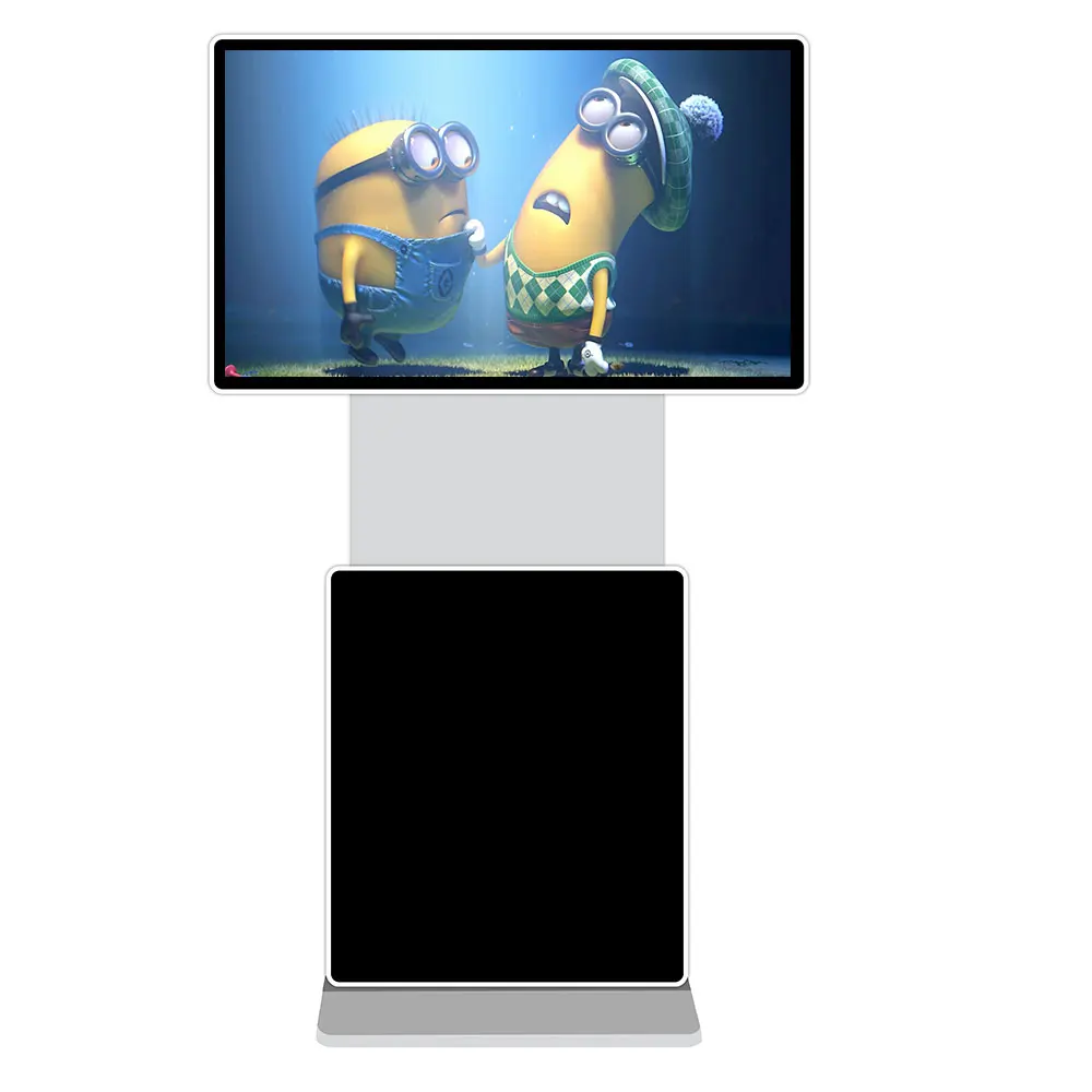 

55 inch 4K display stand lcd advertisement interactive multi touch screen rotate digital kiosk signage