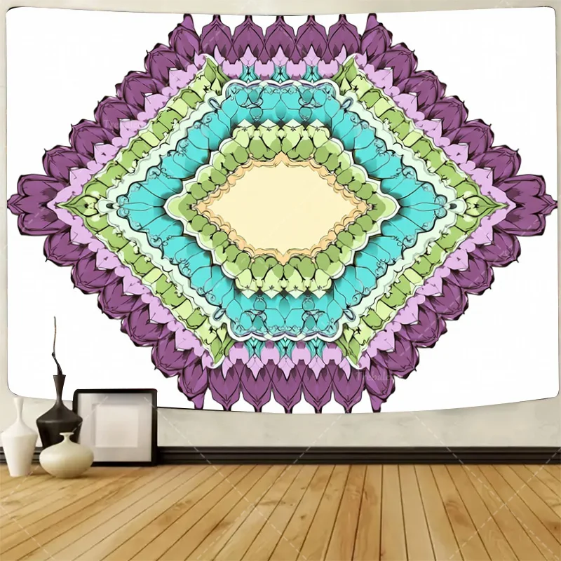 

1 шт. настенный гобелен в стиле бохо шикарный гобелен с мандалой - яркий цветочный дизайн для декора стен