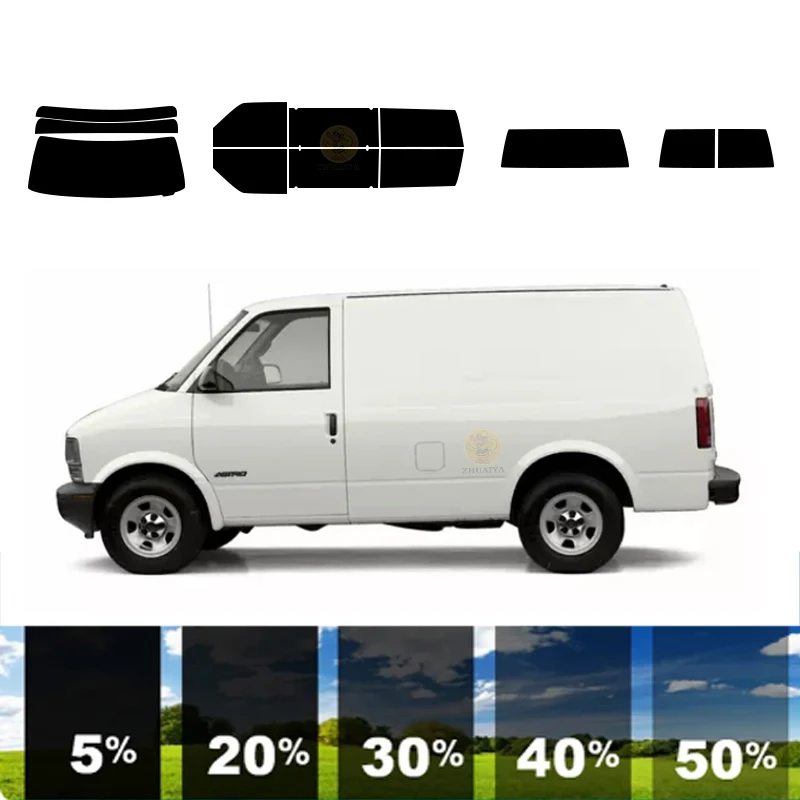 precut Removable Window Tint Film For Car 100% UVR 5%-35%VLT Heat Insulation Carbon ﻿For CHEVROLET ASTRO MINI VAN 1990-2002