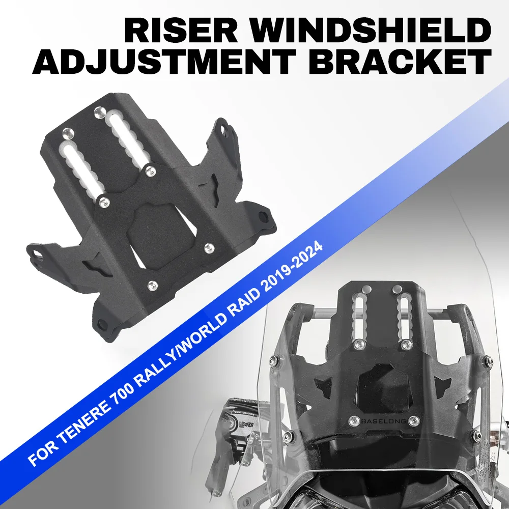 

For Yamaha Tenere 700 Rally/World Raid 2019-2024 Motorcycle Riser Windshield Adjustment Bracket 60MM Windshield Support Bracket