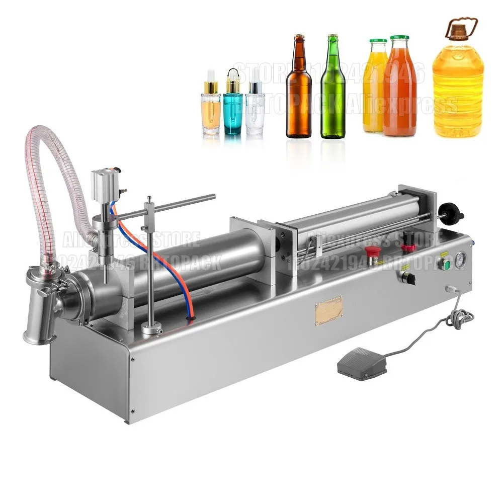 Automatic Pneumatic Single Head Liquid Filling Machine Water Wine Milk Juice Oil Detergent Soap Shampoo Perfume Packing Machine