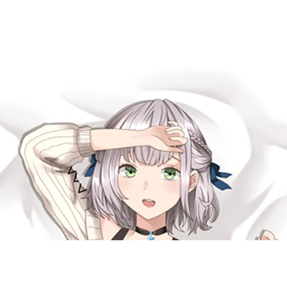 Shirogane‑Noel Anime Dakimakura Cover Double‑Sided HD Print Long Hugging Body Pillowcase Soft Peach‑Skin Fabric Cushion Cover