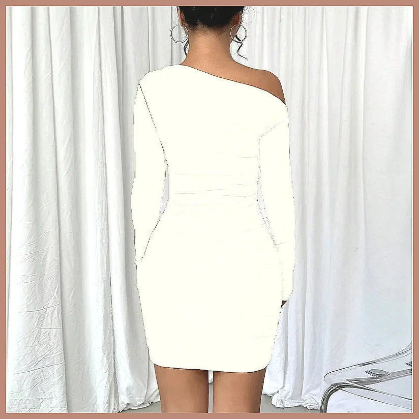 Elegante Abito da Sera Mini Bodycon da Donna per Feste Autunno 2025 a Maniche Lunghe (78)
