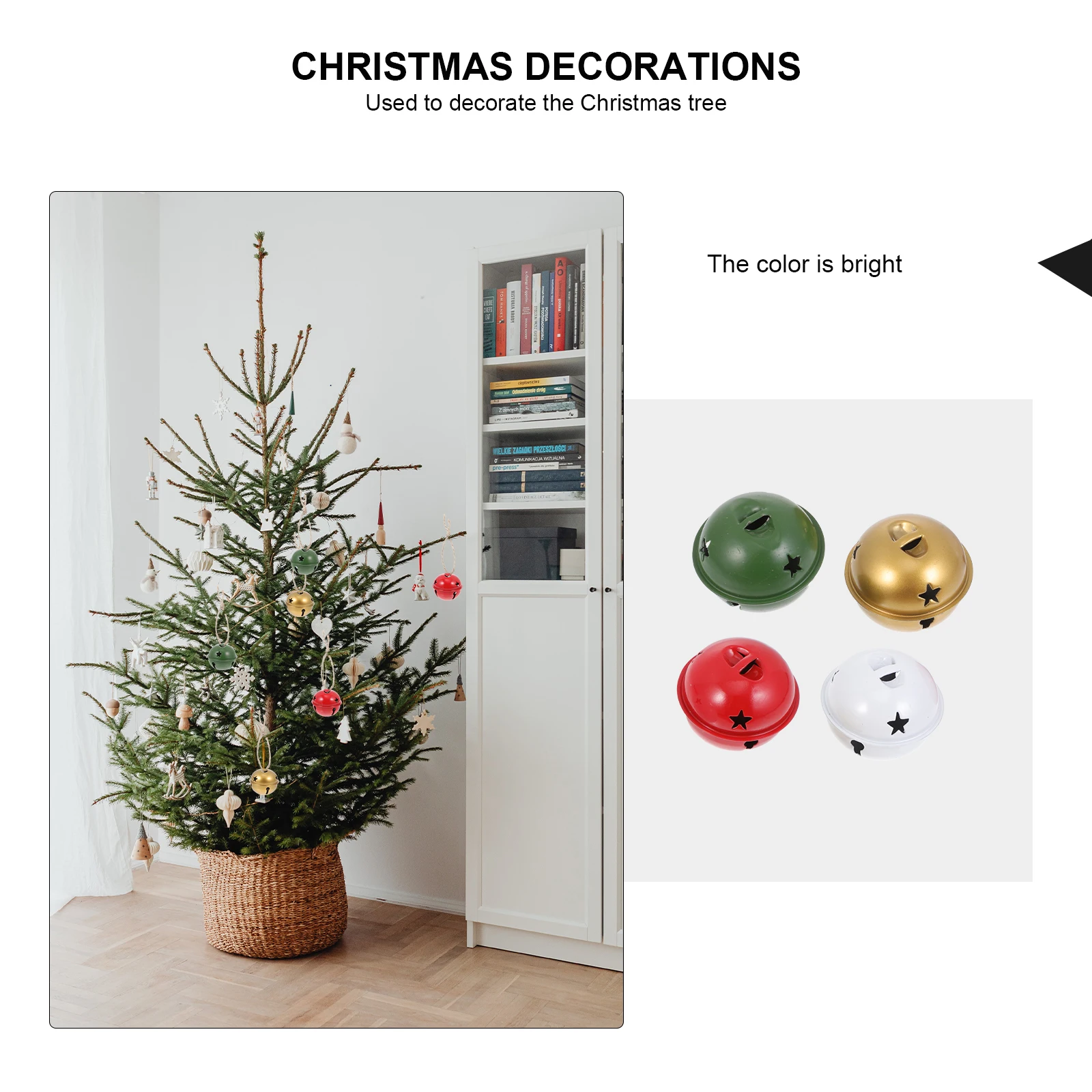 

40Pcs Snowflake Bell Christmas Decorations Iron Xmas Tree Hanging Pendants Festive Party Ornament