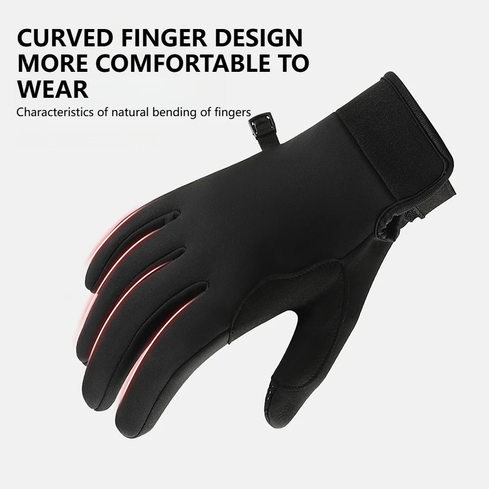 GTUBIKE الشتاء قفازات ركوب الدراجات للرجال النساء الدافئة الصوف ركوب الدراجات قفاز لركوب الدراجات قفازات مقاوم للماء لمس الملحقات #4