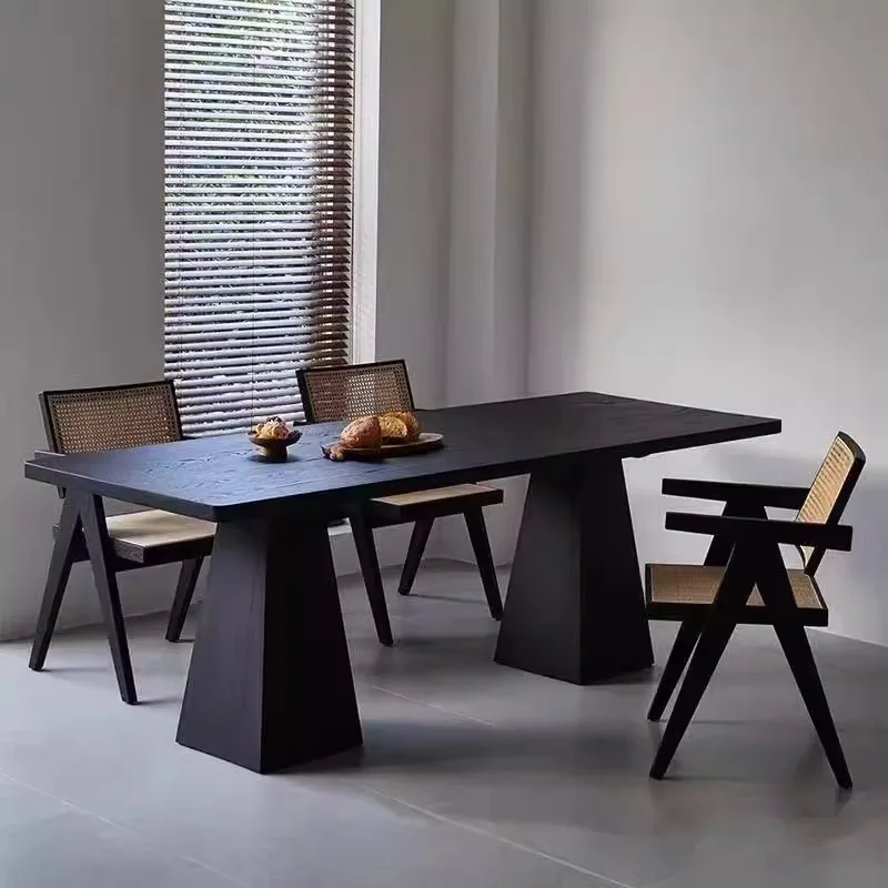 

High Legs Square Dining Tables Wood Design Eating Modern Wooden Dining Tables Luxury Space Saving Mesa De Comedor Home Furniture