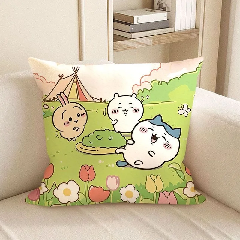 

Cartoon animation cute pillow cover living room cushion cushion bed and breakfast decoration lunch break bay window pillowcase