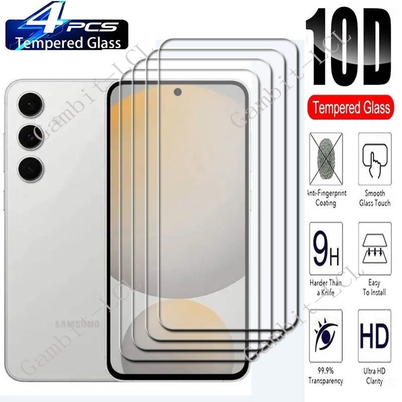 

4 шт. для Samsung Galaxy S24 FE Защитное закаленное стекло для экрана на GalaxYS24FE S24FE SM-S721U S721B Защитная пленка