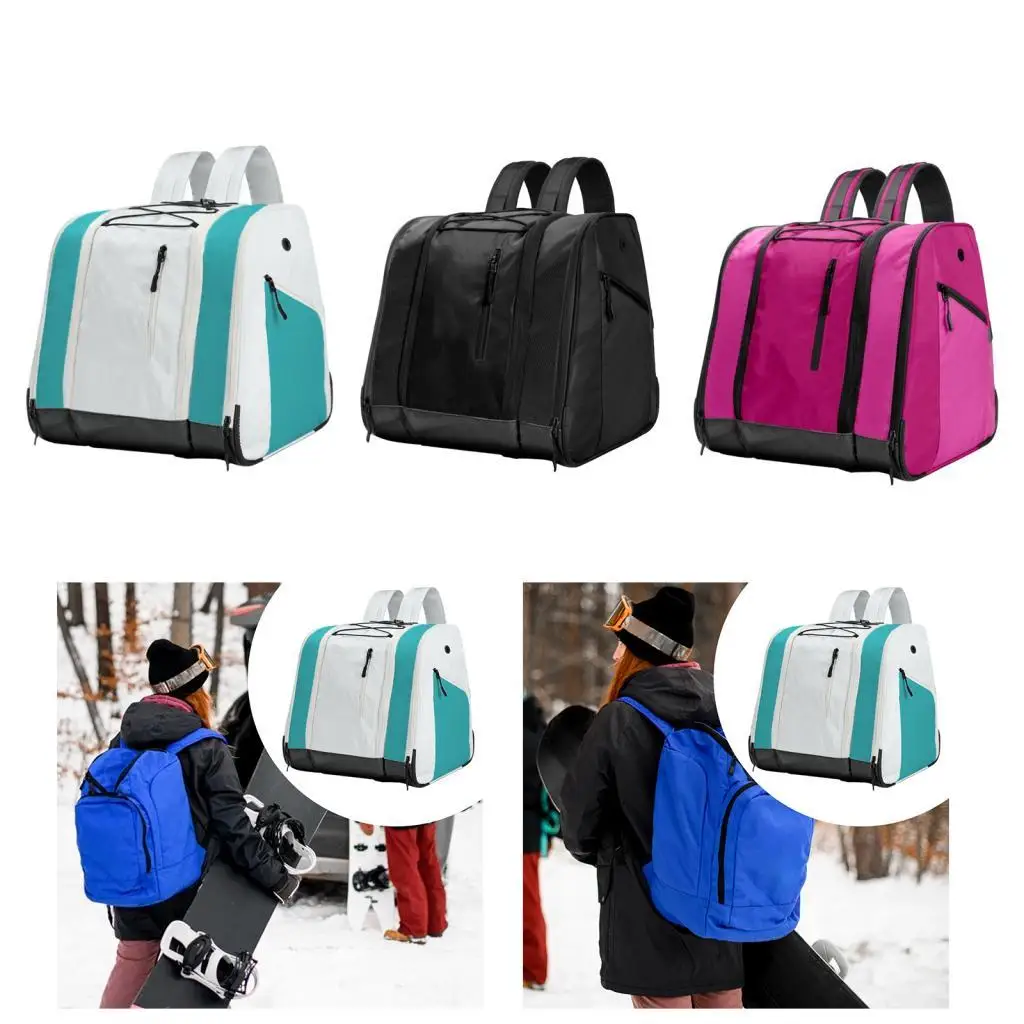 

38L Snow Sports Duffel Backpack 33x7.5x38cm Lightweight with Bottom Protection Polyester with Ventilation Holes