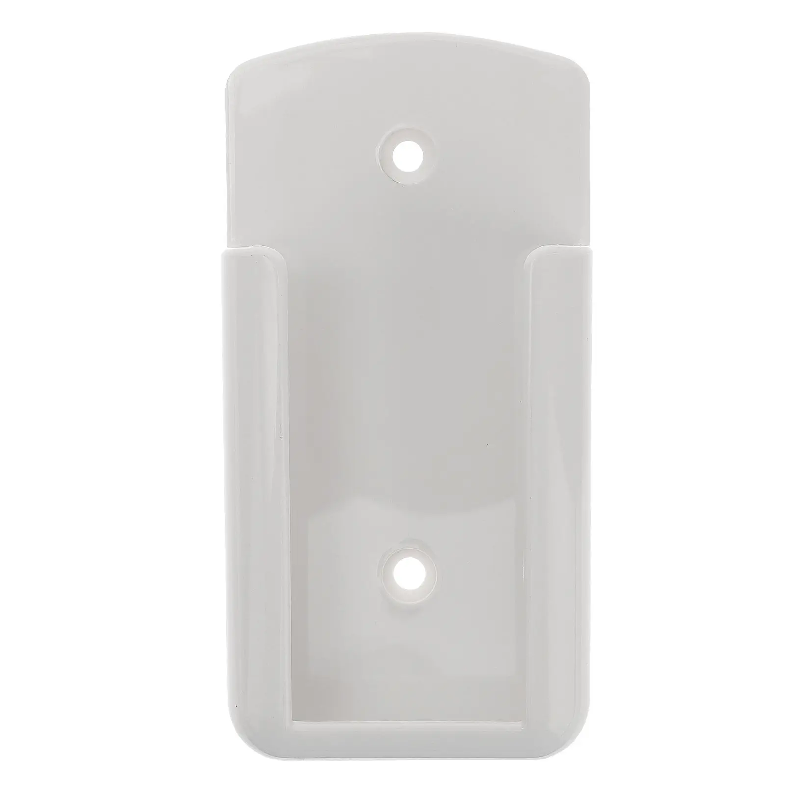 

Remote Control Holder Wall Mount White Plastic Storage Box Thin Punch Desk Bedroom Living Room Remote Organizer