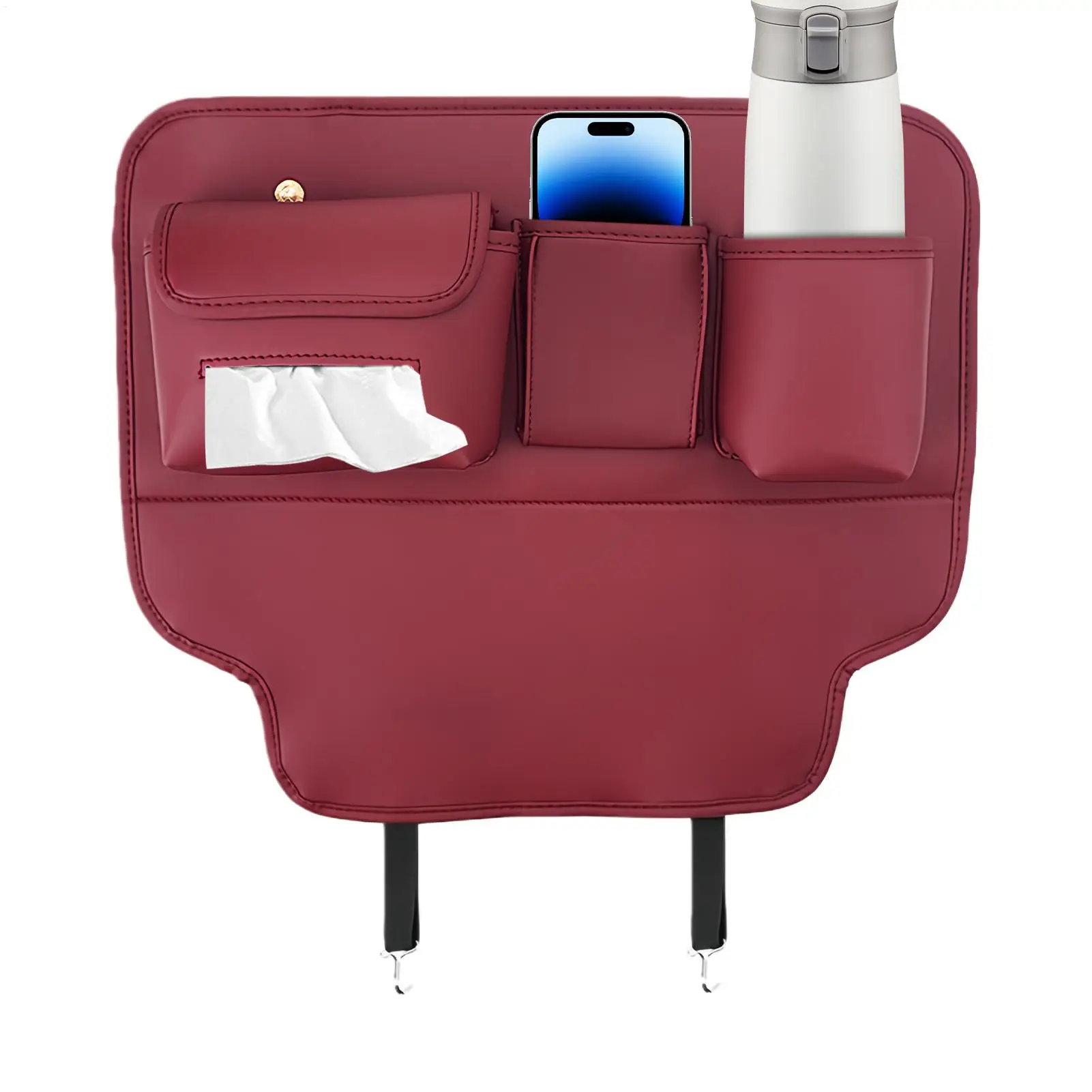 

Car Backseat Organizer Organization Pouch Back Of Seat Organizer Kick Mat For Drinks Toys Water Bottle Umbrella Commuting Travel