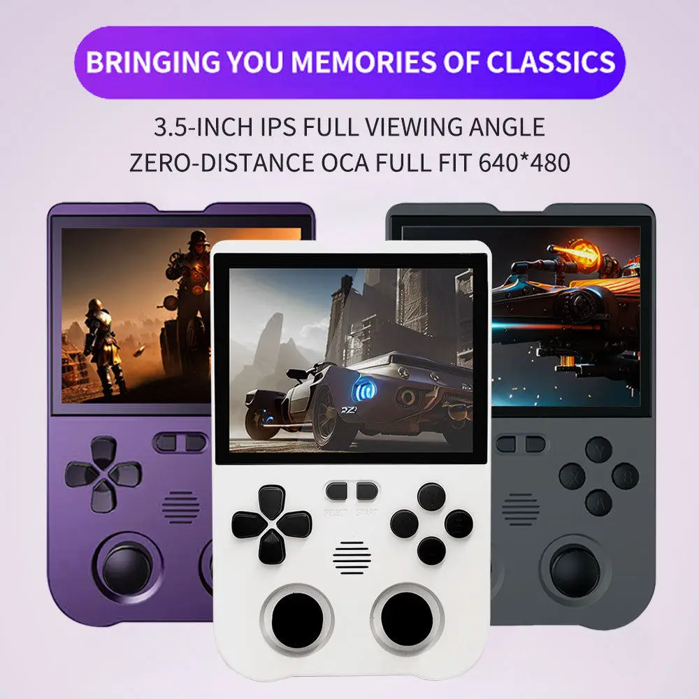 XU10 2.0 Version Retro Handheld Game Console Linux System 3.5 Inch IPS Screen 3000mAh Battery Nostalgic Retro Video Player