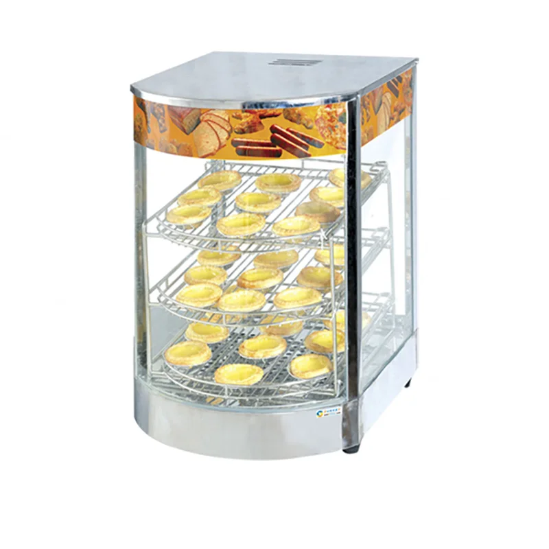 Fast Food Shop Stainless Steel Hot Food Display Warmer Pizza Showcase Pizza Display