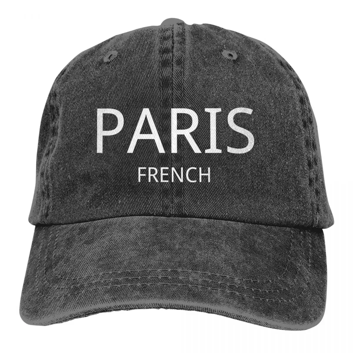 

PARIS Letter Washed Baseball Cap Fashion Logo Fashion Trucker Hat Spring Unisex Men Hunting Camping Custom DIY Snapback Cap