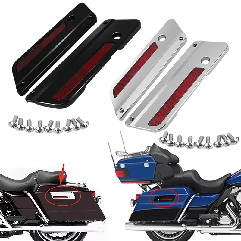 

ABS Motorcycle Accessories Saddlebag Latch Cover For Harley Touring Electra Street Glide Road King FLH FLT FLHR FLTR 1993-2013