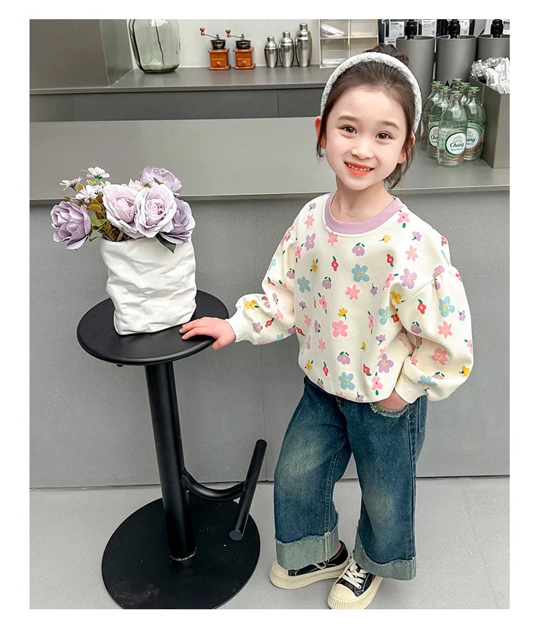 Kinderkleidung 2026 Neue Herbst-Sweatshirts Niedliche Kleinkind-Mädchenkleidung Baumwolle Kinder-Oberteil Oberbekleidung 1-8 Jahre – Detail 17