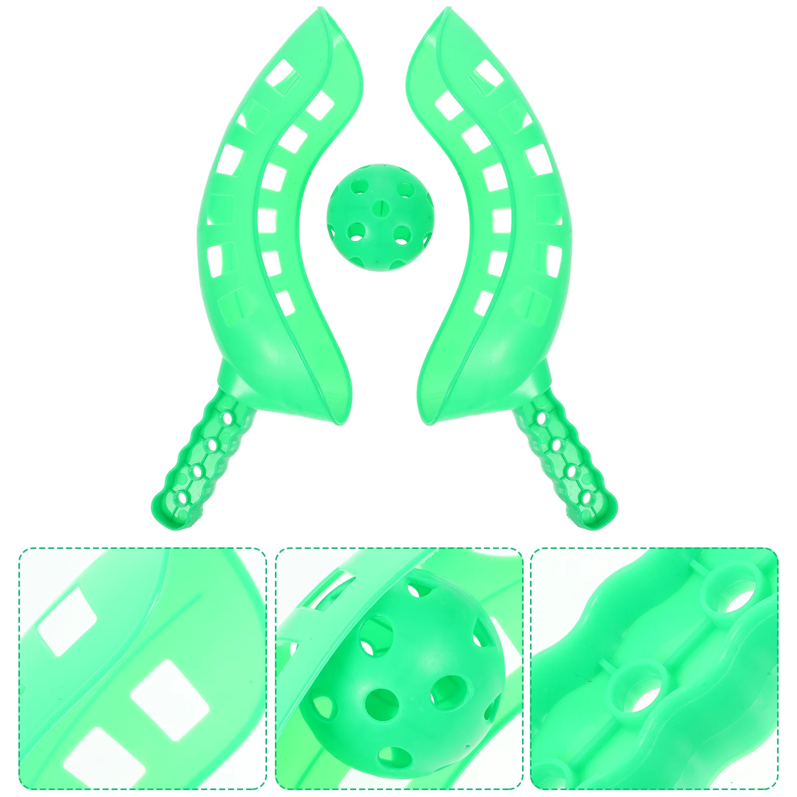 

Throwing and Catching Children's Sensory Training Outdoor Sports Catcher Toy (blue) Kids Accessory Green Plastic Ball Games