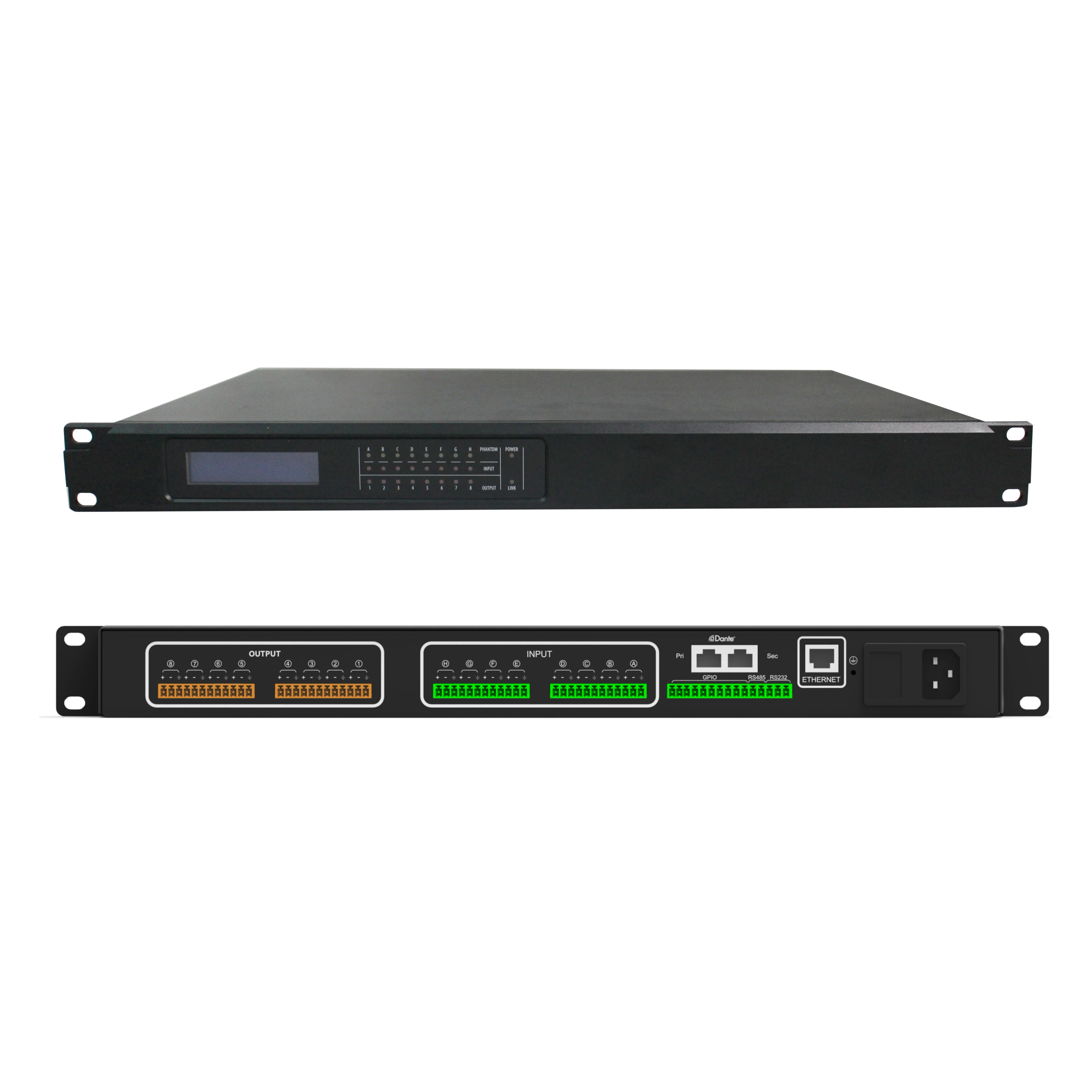 16 In 16 Out Dante DSP Processor PA System Stage Sound Equipment
