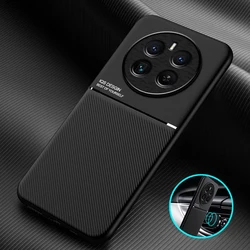 For Realme 12 Pro Plus Case Leather Texture Magnetic Car Holder Phone Cases For Realme 12 Plus 12Pro+ 5G Shockproof Back Cover