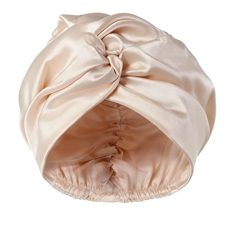 Premium Adjustable Silk Satin Hair Bonnet Smooth Satin Fabric Pure Silk Turban Breathable Luxury Silk Wrap Sleeping