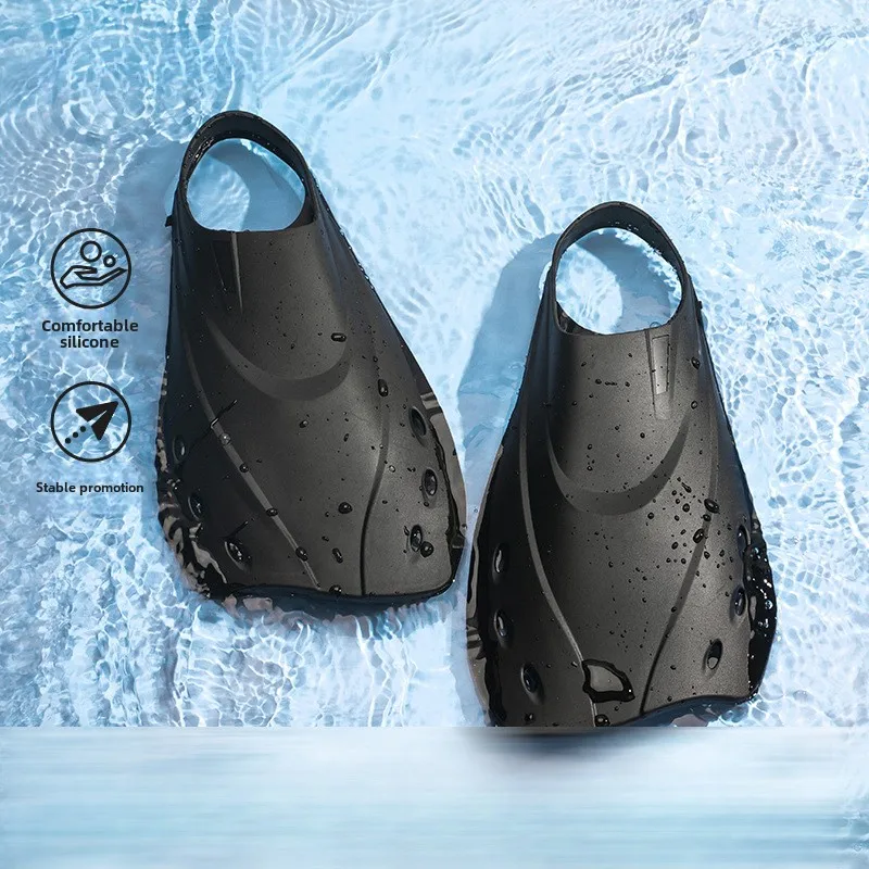 Adults Short Light Full Foot Pocket Travel Size Short Blade Fins Flippers for Snorkeling Diving TPR Scuba Swimming Dropshipping