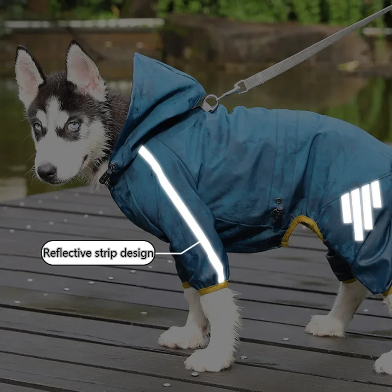 Dog Raincoat Reflective Waterproof Pet Clothes for Maltese Rain Coat Small with Leash Hole Lightweight Waterproof Puppy Clothes - view 4