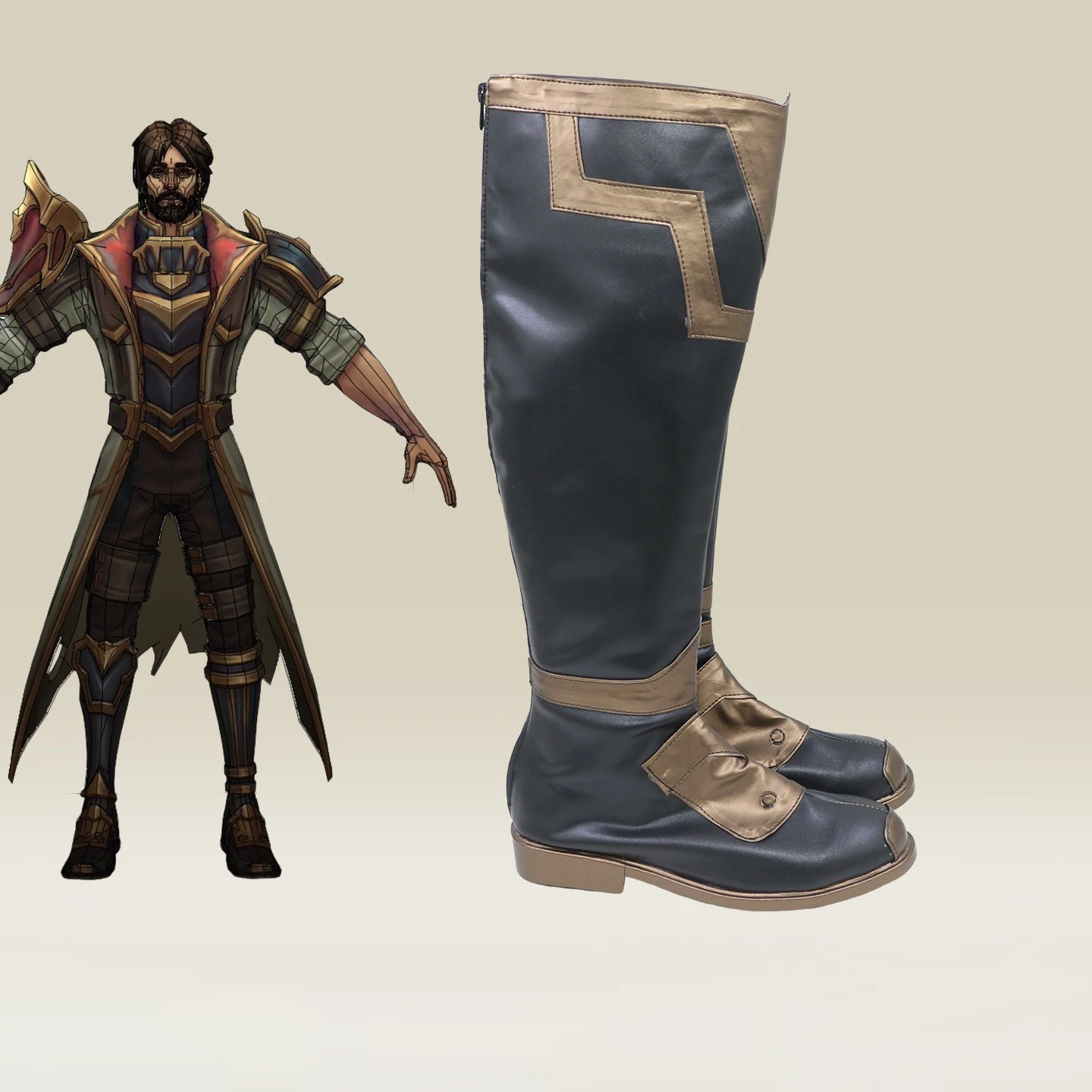 Arcane Jayce Cosplay Shoes PU Leather Shoes Halloween Carnival Boots Anime Accessories Cosplay Props Custom Made - Image 4