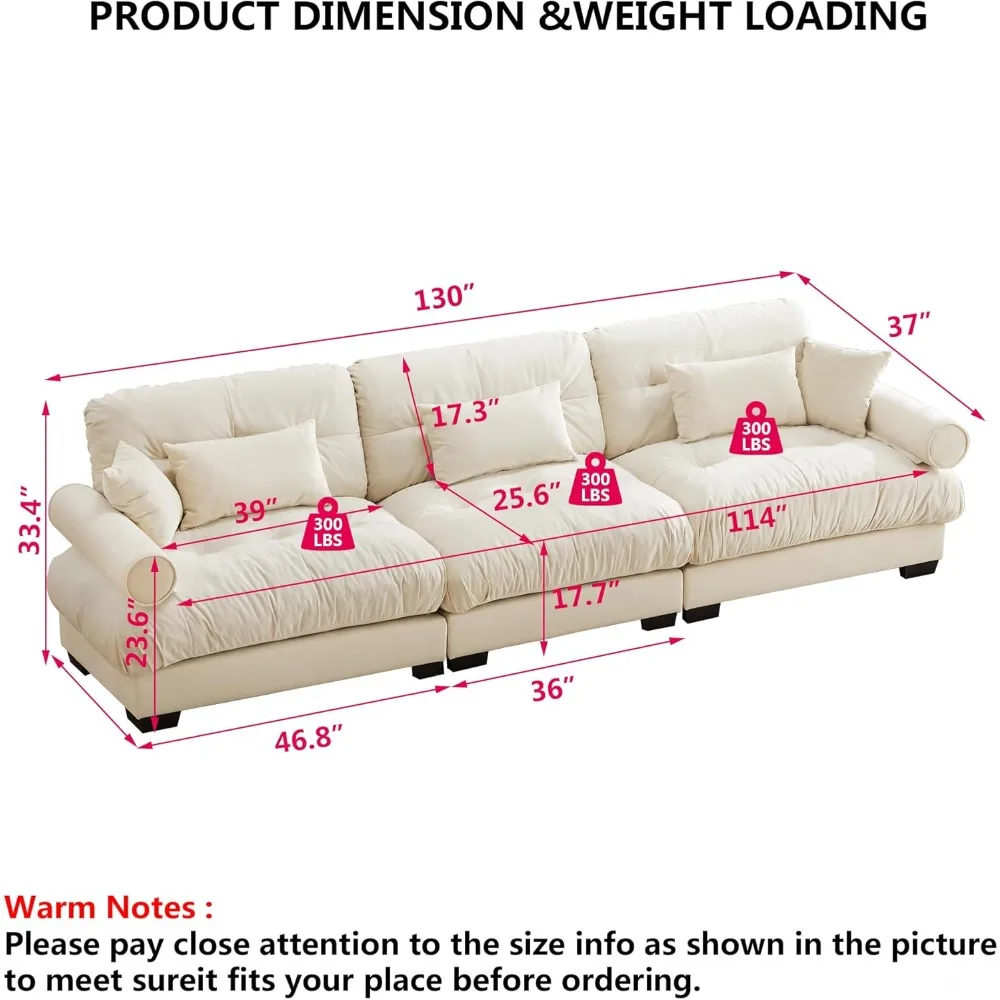 Modern Modular Sectional Sofa,130