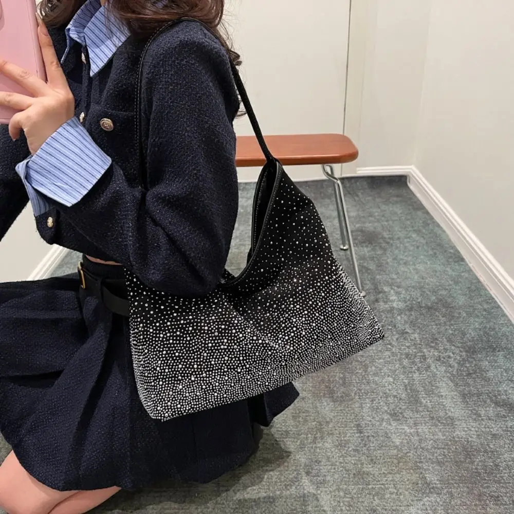 

Babysbreath Rhinestone Handbag Gradient Evening Dinner Rhinestone Tote Bag Zipper Underarm Bag Rhinestone Shoulder Bag Ladies