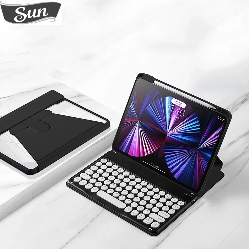 

360 Rotation Detachable Wireless Bluetooth Keyboard Case for Samsung Galaxy Tab S9 Plus S9 with Pencil Holder Keyboard Casing