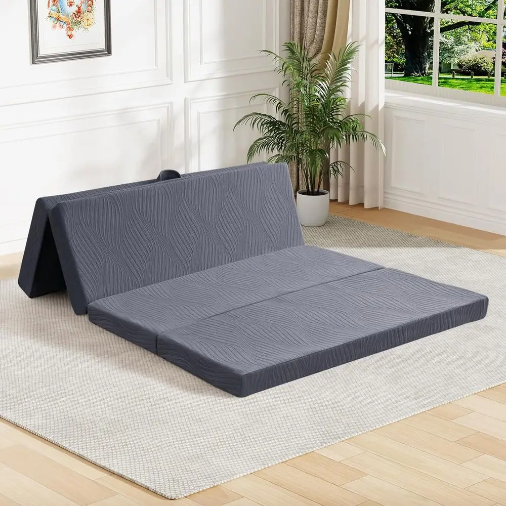 

Складной водонепроницаемый матрас 3-в-1 с моющимся чехлом, портативный коврик для путешествий, кемпинга, йоги, 75x54x3