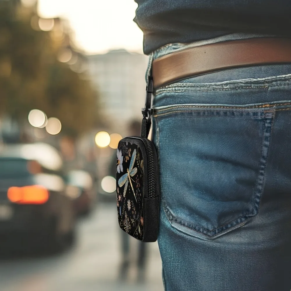 New Mini Coin Purse Lightweight Durable Wallet Waterproof Dragonfly Heart Print Earphone Bag Friends gift