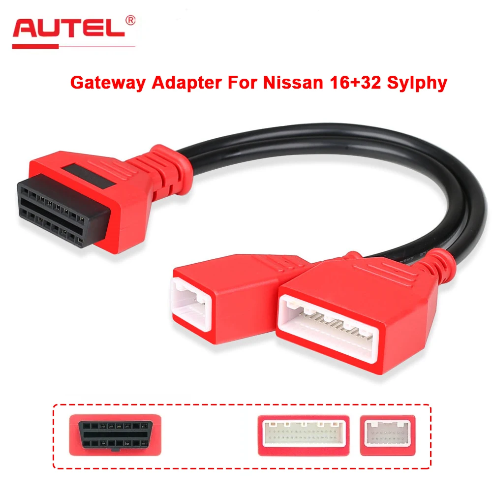 Autel 16+32 Gateway OBD Adapter Suitable For Nissan Sylphy B18 Bypass Sgw No Need Password Work Autel IM508 IM608 Lonsdor K518SE
