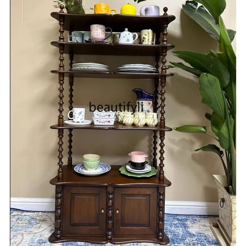 Mid-Ancient Storage Rack Plate Rack Bookshelf Cup Holder Storage Rack floating shelf  wall shelf  corner shelf bathroom shelves