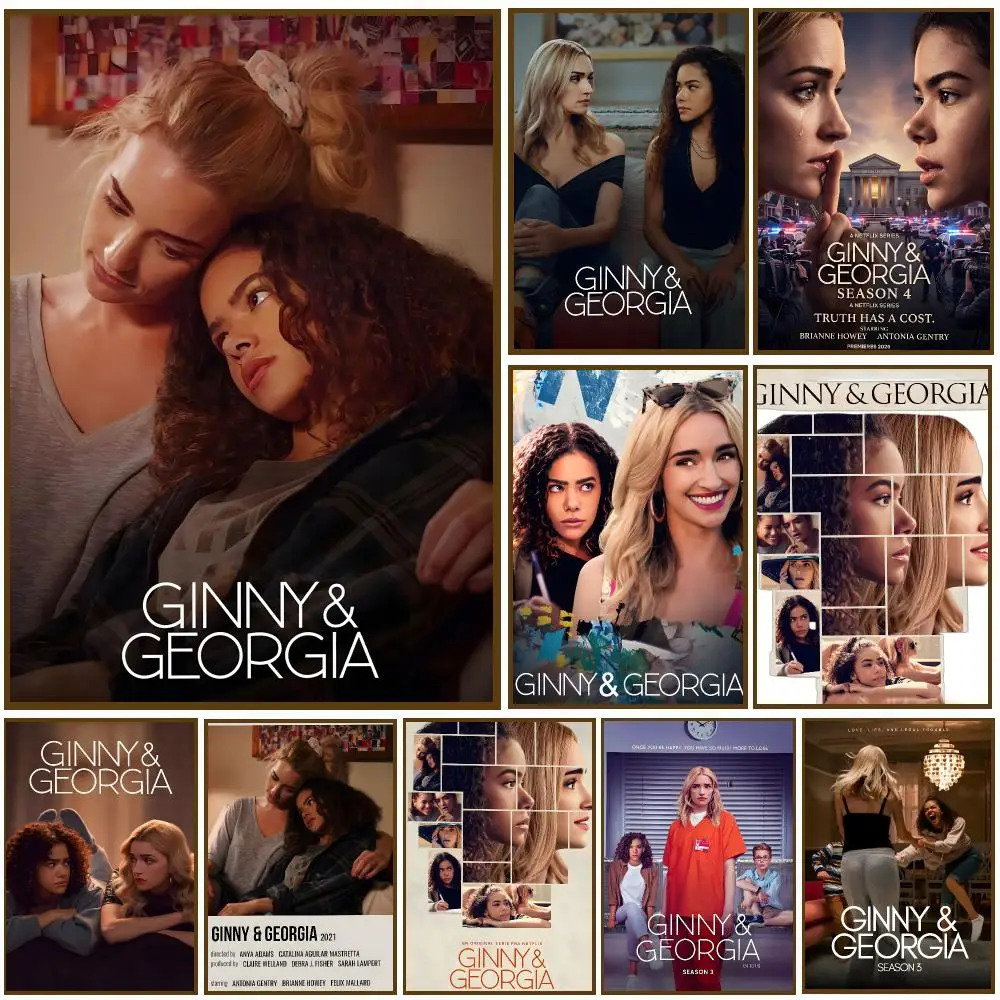 Ginny & Georgia TV Series Teen Drama Poster Self-adhesive Advanced Aesthetic Printing Paper Wall Art for Living Room Home Decor
