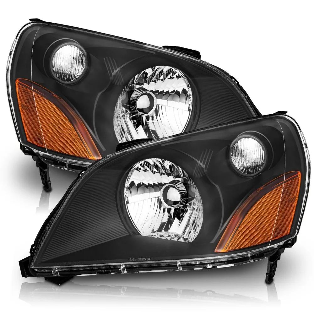 

Pair Headlights Assembly For 2003-2005 Honda Pilot Black Headlamps Assembly L+R