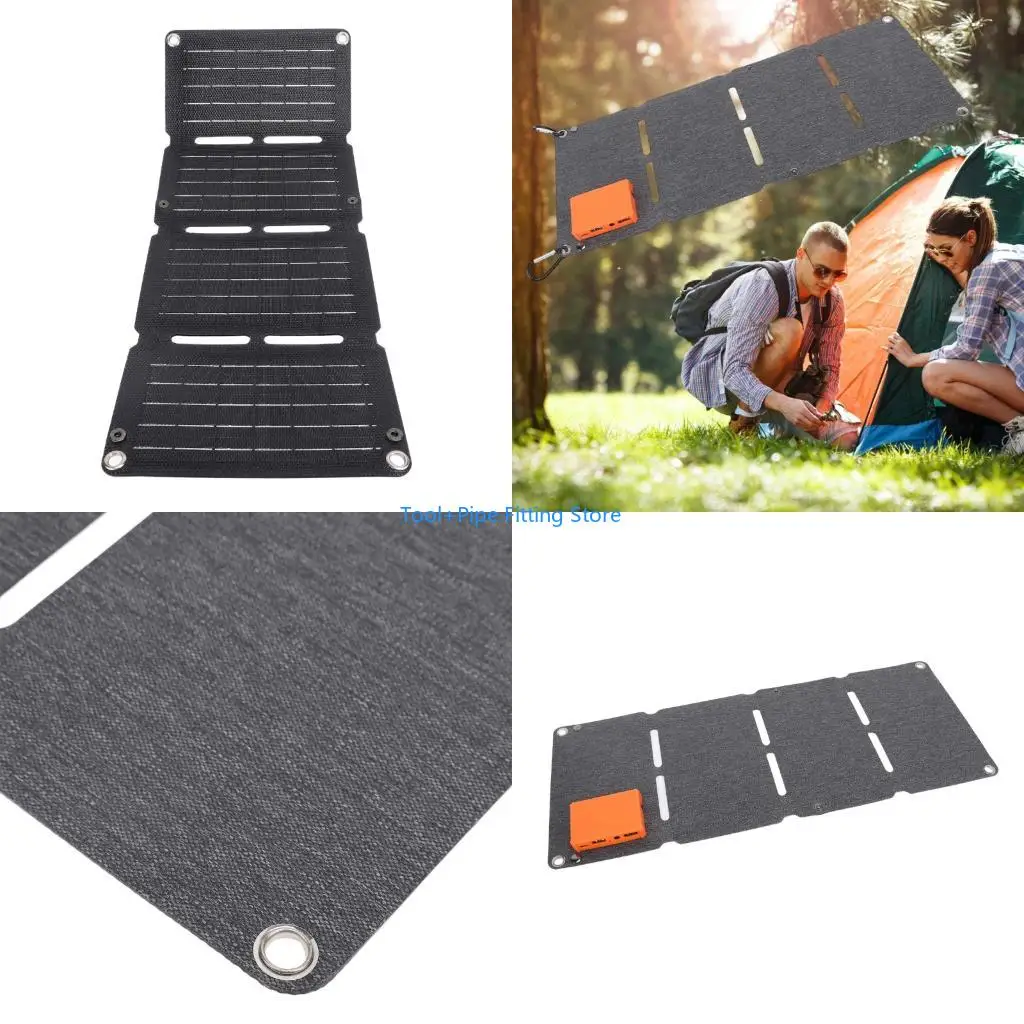 F92B Multipurpose 40W Solar Charging Panel ETFE Materials with USB and Outputs Convenient for Outdoor Activity Daily Use