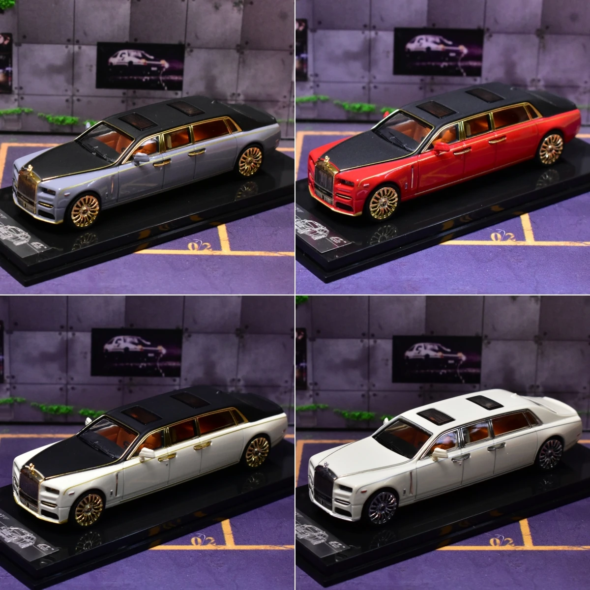 

Smallcarart 1:64 Rolls-Royce Eight Generations Phantom Diecast Model Car