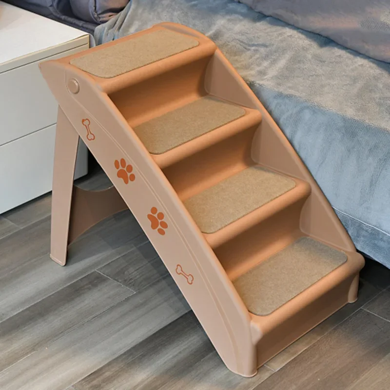 Foldable Puppy Climbing Stairs Bedside Multifunctional Steps Non-slip Beside Sofa Cat Stair Small Dogs Ramp Household Pet Ladder