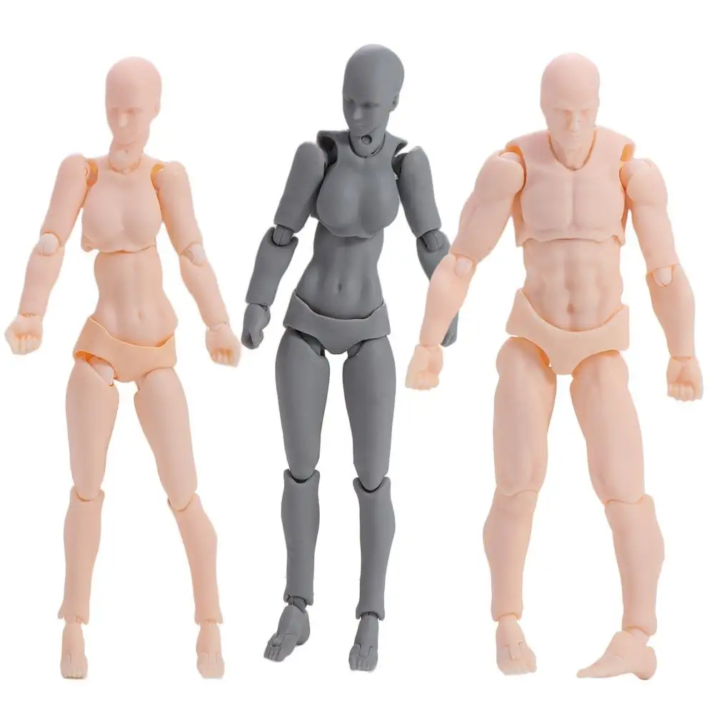 Manga artists Figurine Man and Woman For Artists Action Toy Action Figure Human Mannequin Figure Model Drawing Figures
