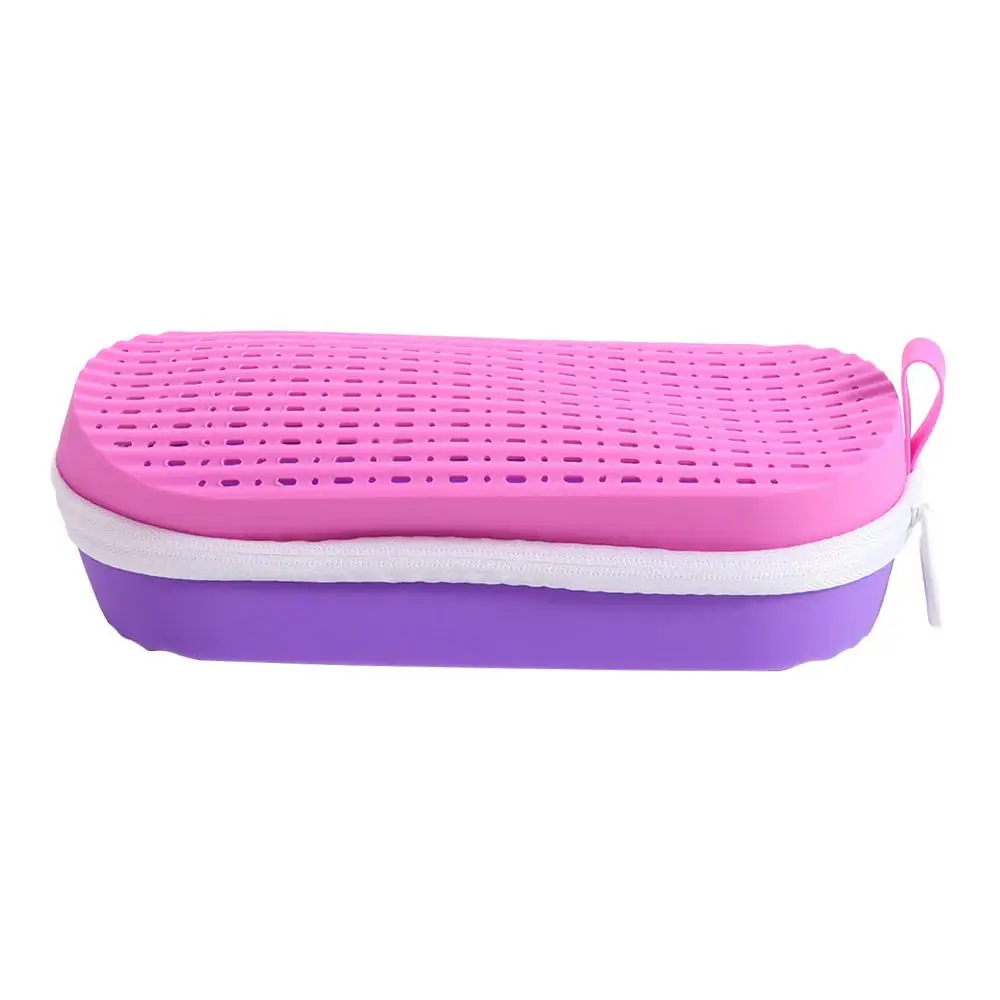 حافظة نظارات السباحة المصنوعة من السيليكون، صندوق حماية نظارات السباحة المقاوم للماء، ناعم مع حلقات تسلق صندوق تخزين نظارات الشمس