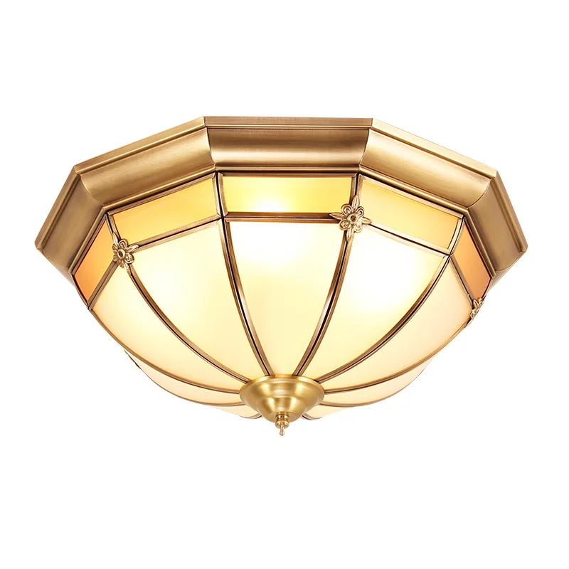 

European-style all-copper lamps, simple balcony bedroom ceiling lights