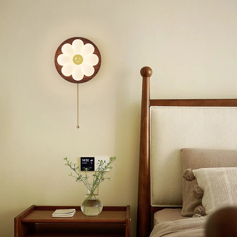 2026 LED Floral Wall Lamps for Children's Bedroom Ac Wedge up down Acrylic Mirror Corridor Aisle Hallway Lighting New Arrival